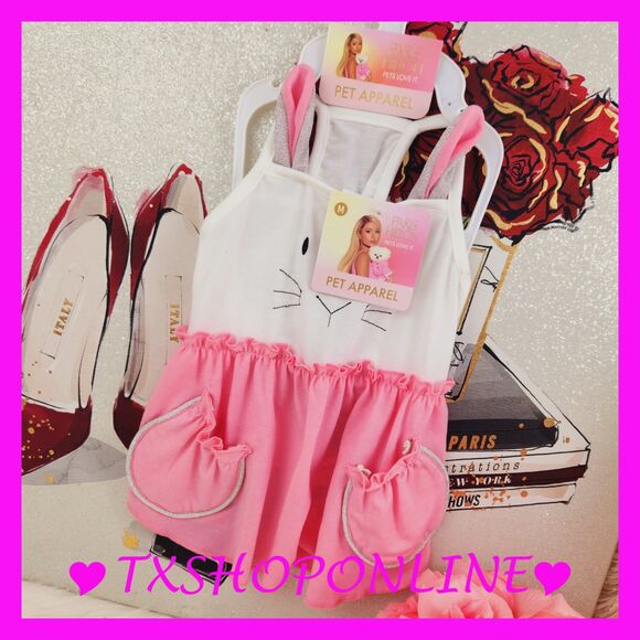 💗🐶PARIS HILTON Pets Love it! Adorable Pet Apparel Bunny 🐶💗 NWT - Picture 4 of 9